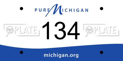 134 Michigan License Plate