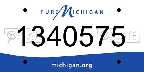 1340575 Michigan License Plate