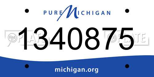 1340875 Michigan License Plate