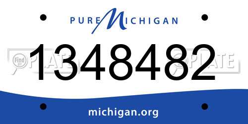 1348482 Michigan License Plate