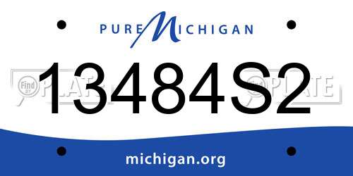 13484S2 Michigan License Plate