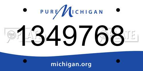 1349768 Michigan License Plate