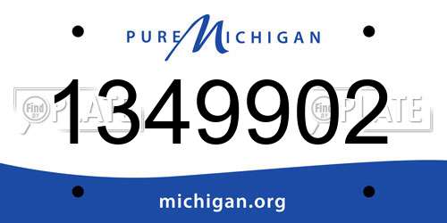 1349902 Michigan License Plate