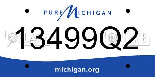 13499Q2 Michigan License Plate