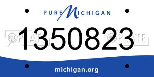 1350823 Michigan License Plate