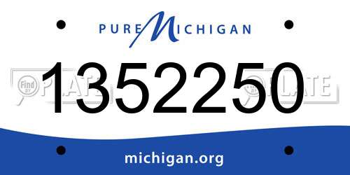 1352250 Michigan License Plate
