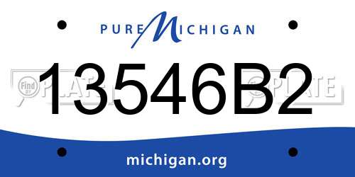 13546B2 Michigan License Plate