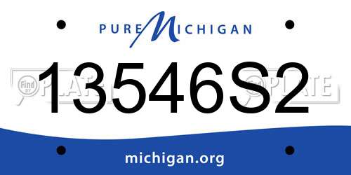 13546S2 Michigan License Plate