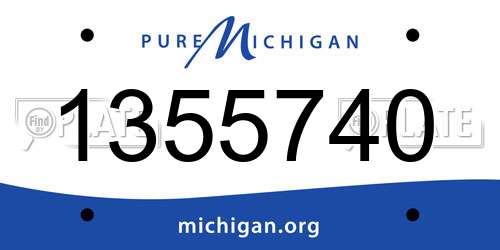 1355740 Michigan License Plate