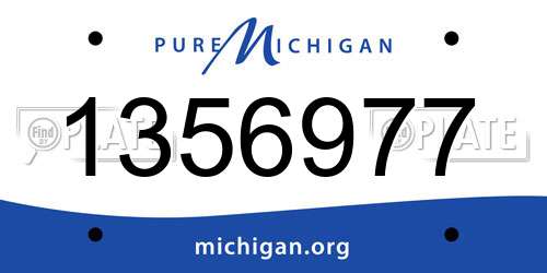 1356977 Michigan License Plate