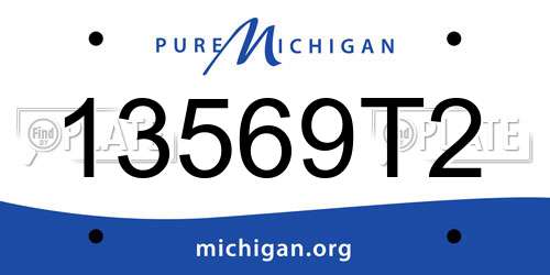 13569T2 Michigan License Plate