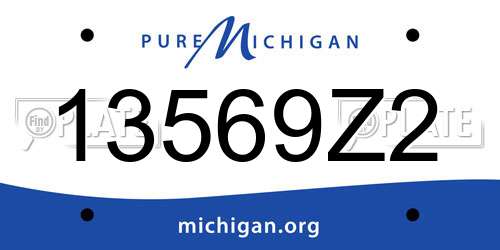 13569Z2 Michigan License Plate
