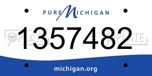 1357482 Michigan License Plate