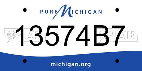 13574B7 Michigan License Plate