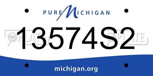13574S2 Michigan License Plate