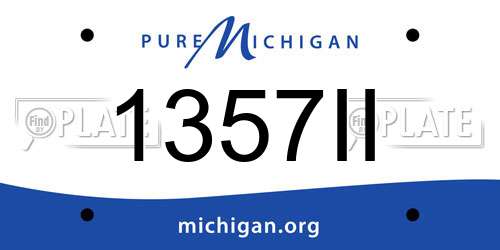 1357II Michigan License Plate