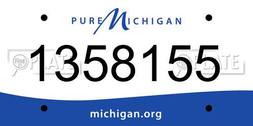 1358155 Michigan License Plate