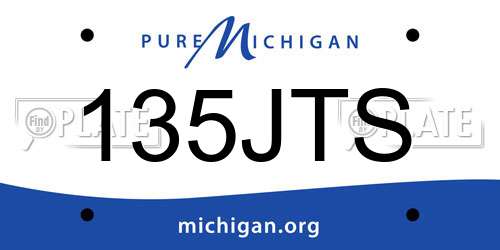 135JTS Michigan License Plate