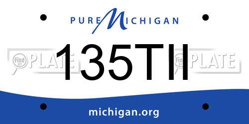 135TII Michigan License Plate