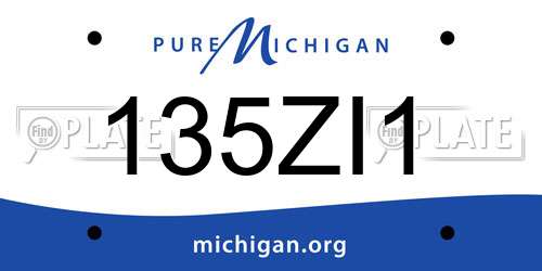 135ZI1 Michigan License Plate