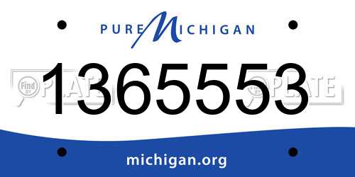 1365553 Michigan License Plate