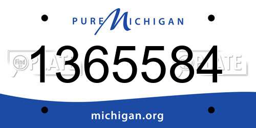 1365584 Michigan License Plate