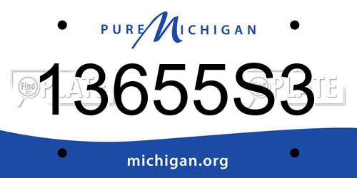 13655S3 Michigan License Plate