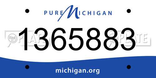 1365883 Michigan License Plate