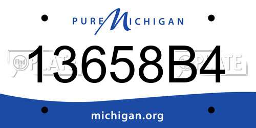 13658B4 Michigan License Plate