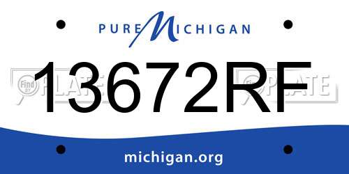 13672RF Michigan License Plate