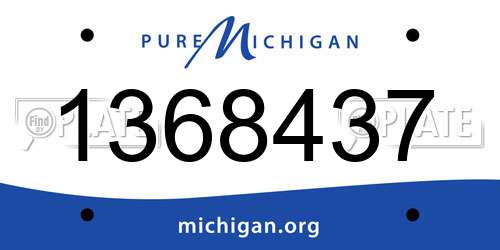 1368437 Michigan License Plate