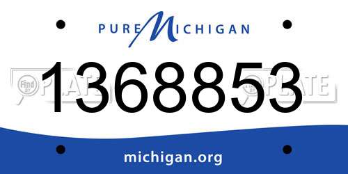 1368853 Michigan License Plate