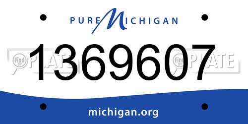 1369607 Michigan License Plate