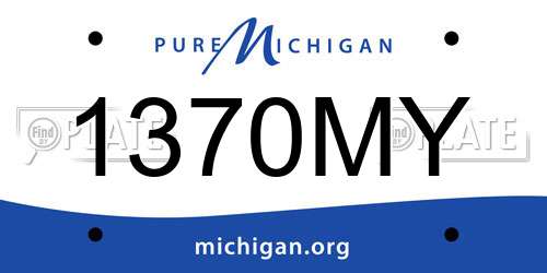1370MY Michigan License Plate