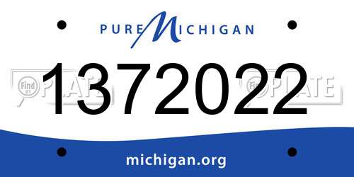 1372022 Michigan License Plate