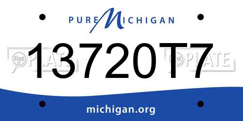13720T7 Michigan License Plate