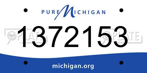 1372153 Michigan License Plate
