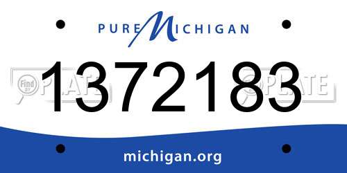 1372183 Michigan License Plate
