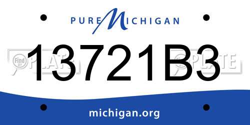 13721B3 Michigan License Plate