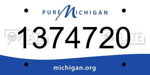 1374720 Michigan License Plate