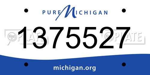 1375527 Michigan License Plate