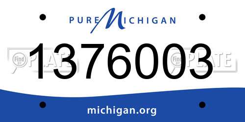 1376003 Michigan License Plate