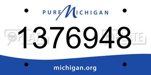 1376948 Michigan License Plate