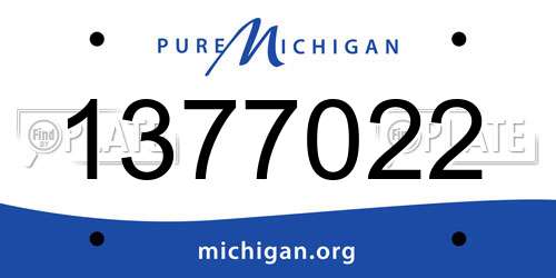 1377022 Michigan License Plate