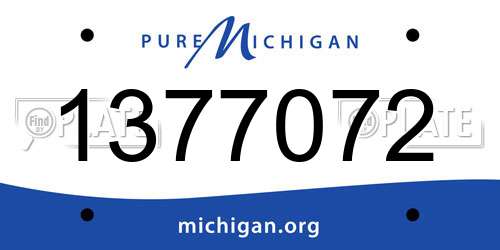 1377072 Michigan License Plate
