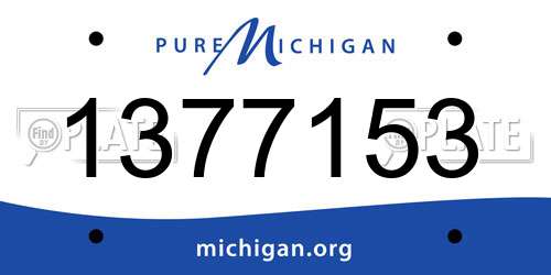 1377153 Michigan License Plate