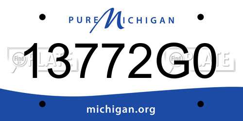13772G0 Michigan License Plate
