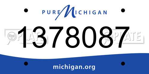 1378087 Michigan License Plate
