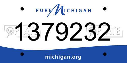 1379232 Michigan License Plate