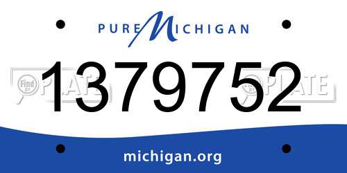 1379752 Michigan License Plate